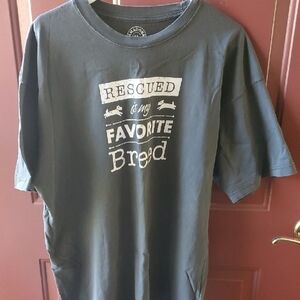 Admora Sport Gray Short Sleeve Tee Rescued Is My Favorite Breed